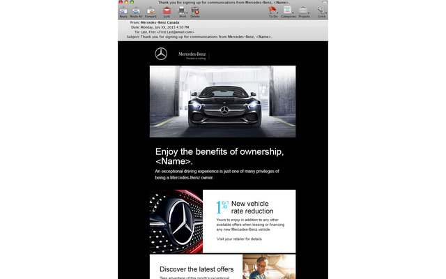 MERCEDES-BENZ REPURCHASE STREAM EMAIL #1  1/15 