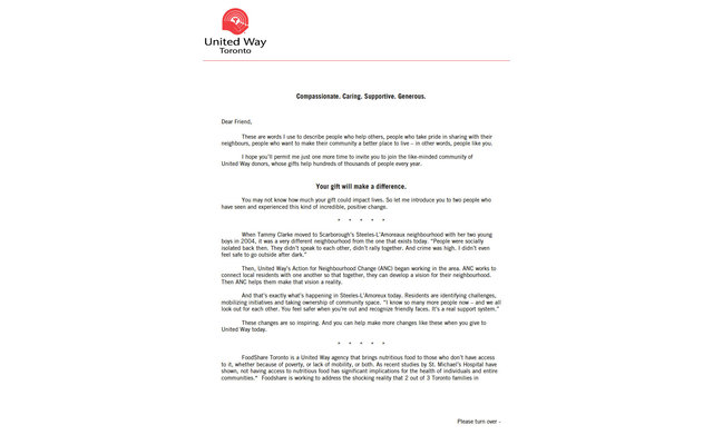 UNITED WAY PROSPECT LETTER  1/2