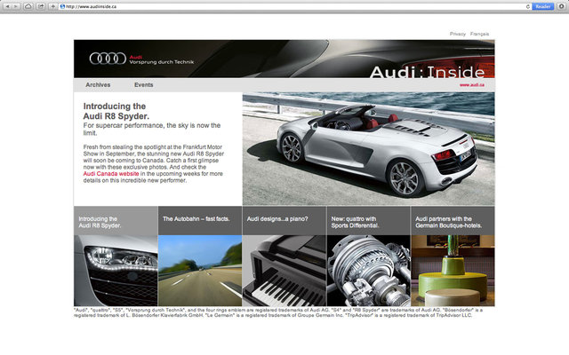 AUDI CANADA E-NEWSLETTER  1/8