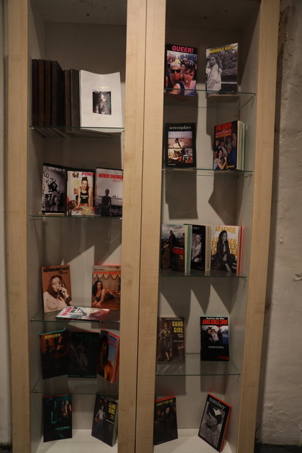 Katrina del Mar: Paperback Books installation view Feral Women Filmed Portraits Prince Street Project Space Leslie Lohman Museum NYC Katrina del Mar Immersive Exhibition