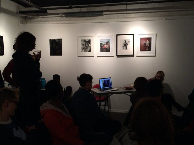 Mary Reilly reads poetry from Paris to New York City: Katrina del Mar presents Tough Girls and Lucid Dreamers at Prince Street Project Space as part of Feral Women Filmed Portraits Leslie Lohman Museum NYC Katrina del Mar Immersive Exhibition