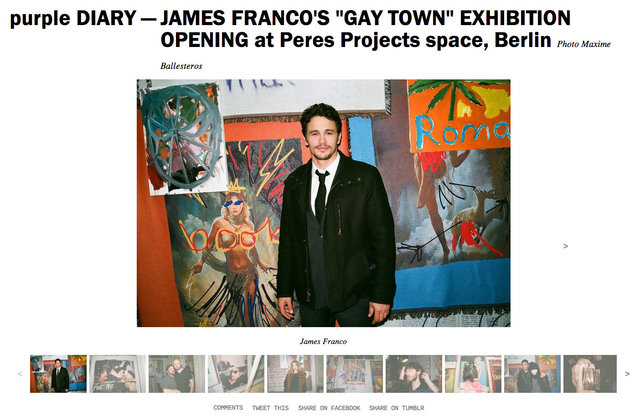 purple DIARY   JAMES FRANCO S  GAY TOWN  EXHIBITION OPENING at Peres Projects space  Berlin.jpg