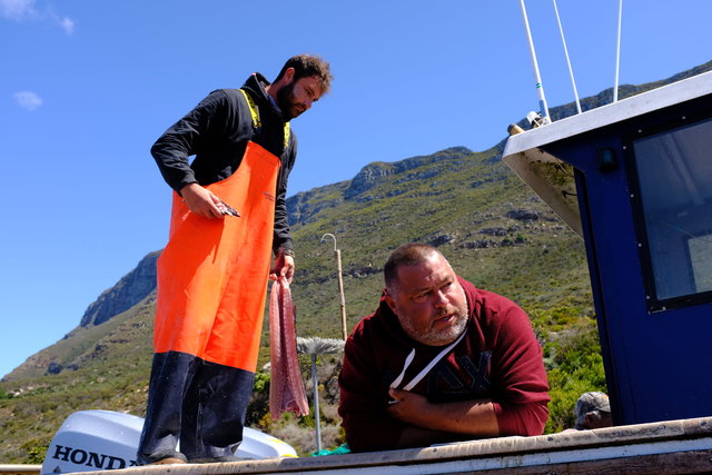 Snoek fishermen Valsbaai South Africa