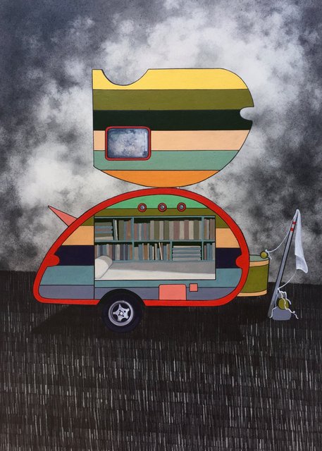 Lot 10, 2017, graphite and gouache on paper, 9 ½ x 12”