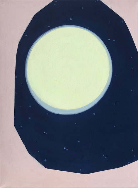 The Mild Glory Of A Rising Moon 2019, gouache on paper