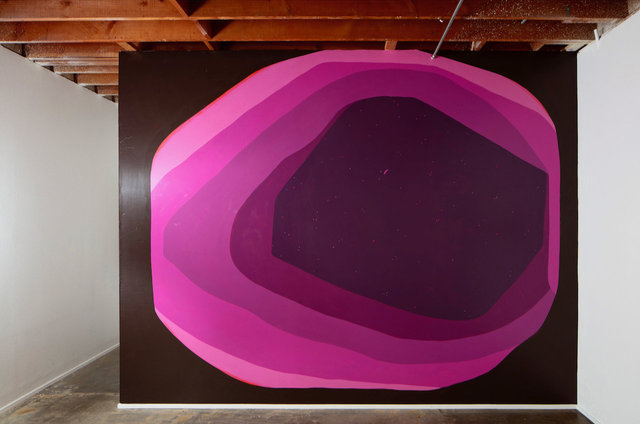 Harvest, 2020, latex paint on gallery wall, 10x13 ft