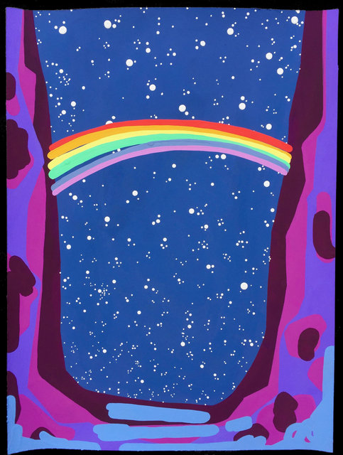 Desire Cave 2, 2017, gouache on paper