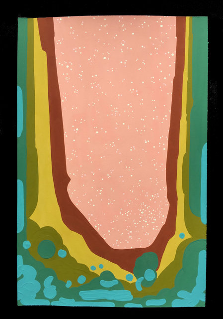 Desire Cave 6, 2017, gouache on paper