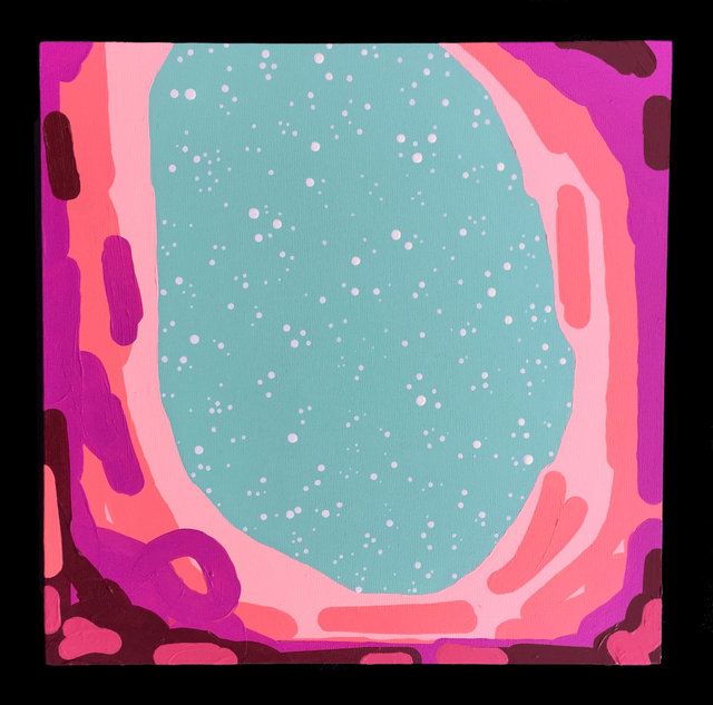 Desire Cave 5, 2017, gouache on paper