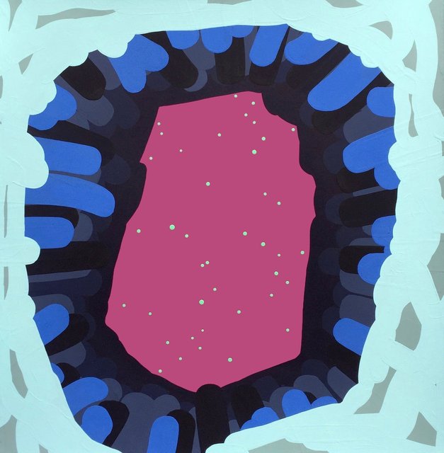 Desire Cave 7, 2017, gouache on paper
