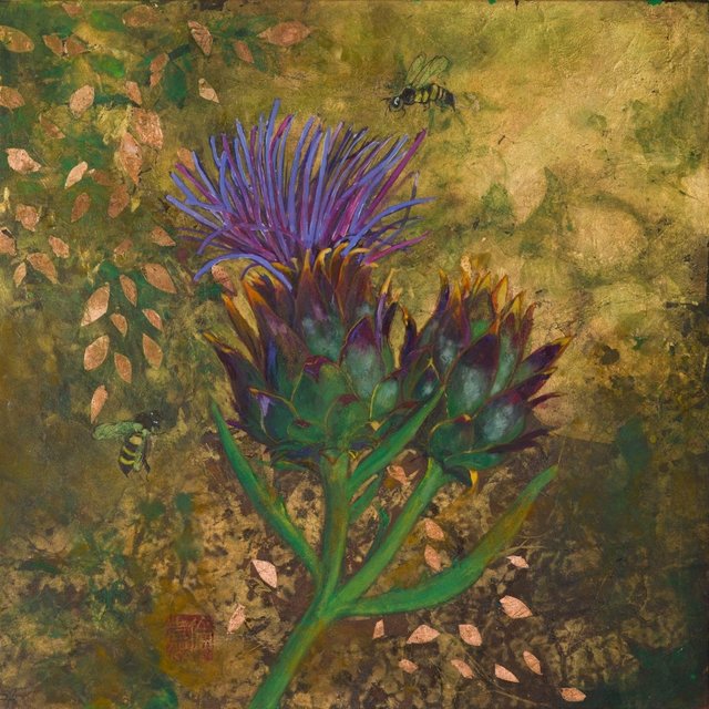 Thistle with Bees