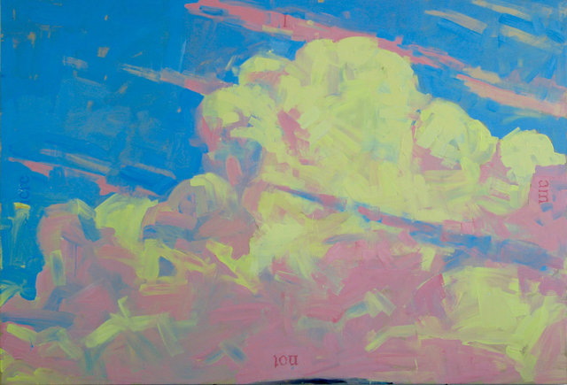 I am not here (Genesis 51:1), 2016, Latex on plywood, 48 x 70.5 in.