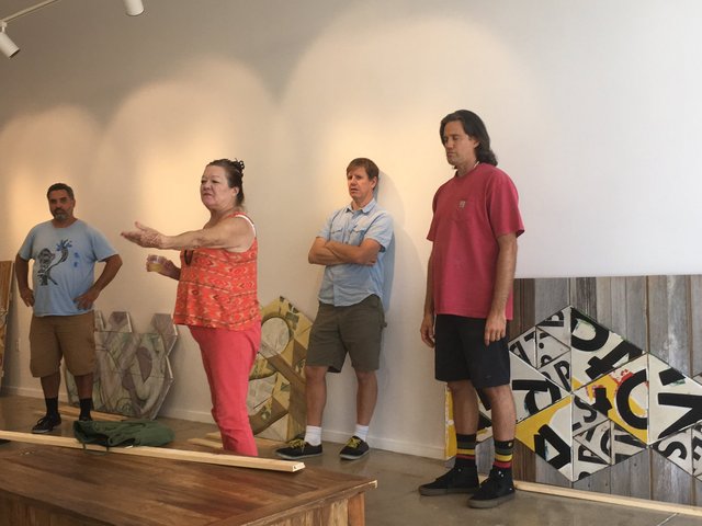 Installing "Phoneme" in LA with Patti Astor