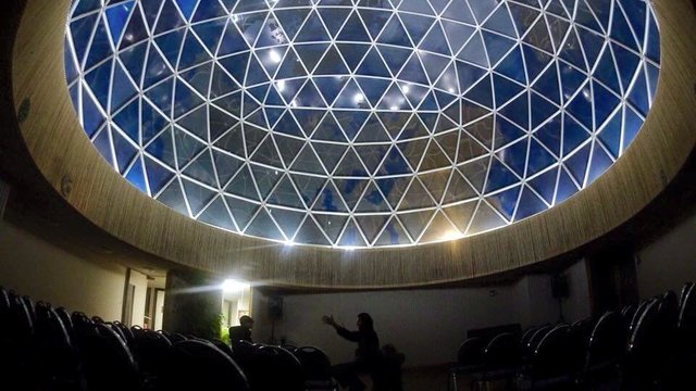 Fuller Dome at night