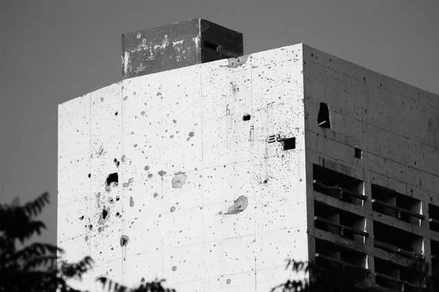 What remains of the old Beirut Hilton 
