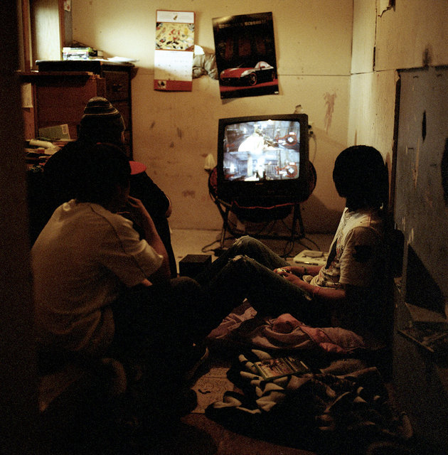 gaming in Albert's room, 2011
