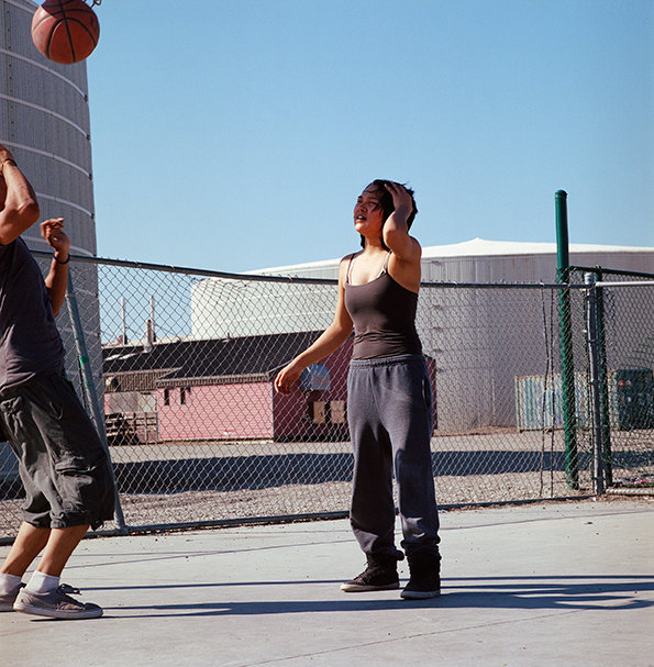 Jade playing basketball, August 2014