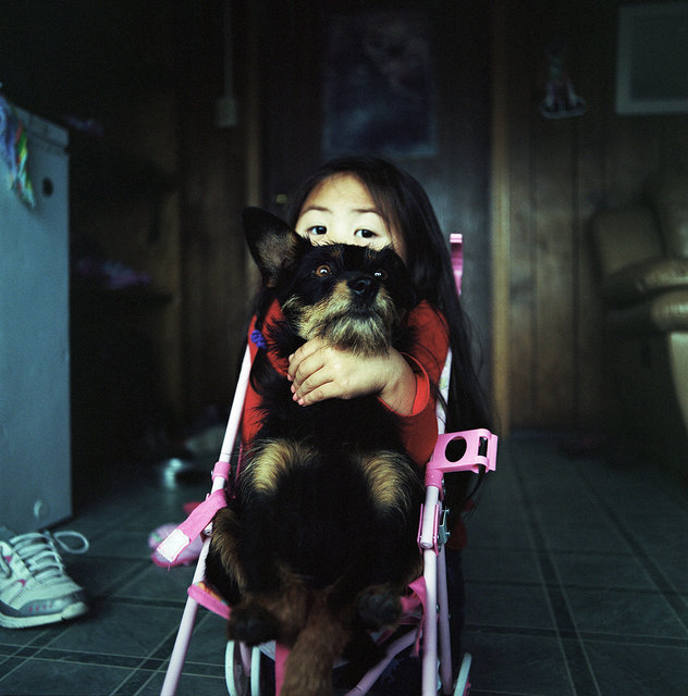 Flora and her dog Nicky, August 2016
