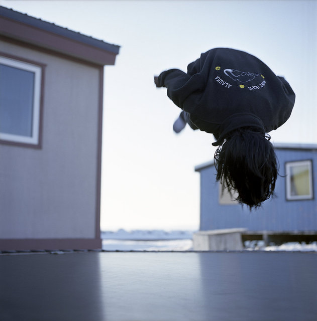 Back flip on the trampoline, 2009