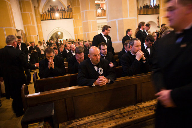 After the Vigil--Catholic Easter Procession