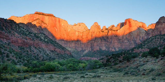 Towers of the Virgin at sunrise