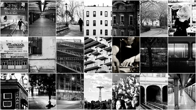 7 Days New York City in Black and White