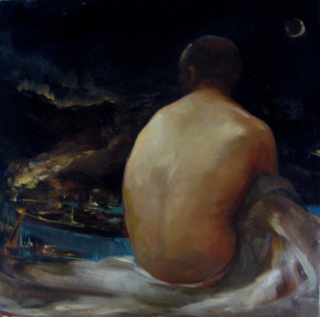 Giant, 12"x12", oil on panel