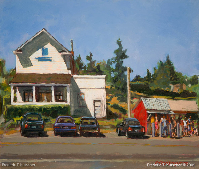 2009-20 Island Coffee Stand (Kathy's at Burton WA) (13.75W 11.75H oil on paper on board).jpg