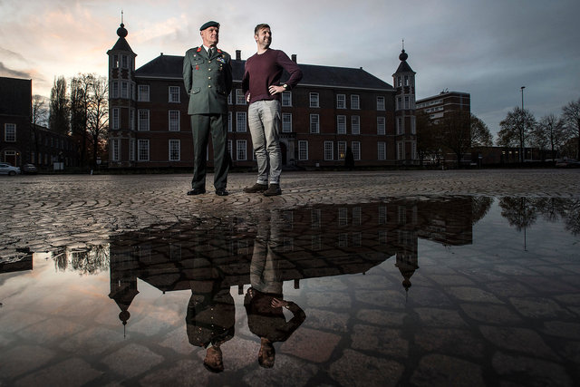 Nico Geerts, voormalig commandant Nederlandse Defensie Academie en zijn coach Richard van Kuijk, 2019