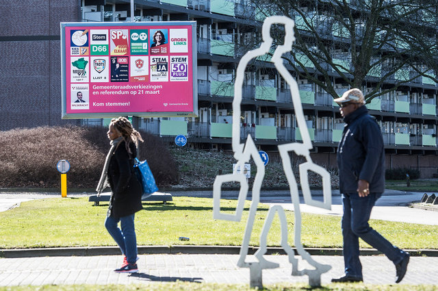 Verkiezingsbord gemeenteraadsverkiezingen Breda, 2018