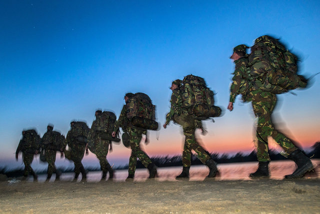 Oefening cadetten van de luchtmacht in de Biesbosch, 2018