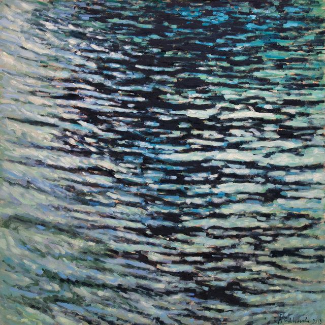 Woda 02 olej płótno 90x90