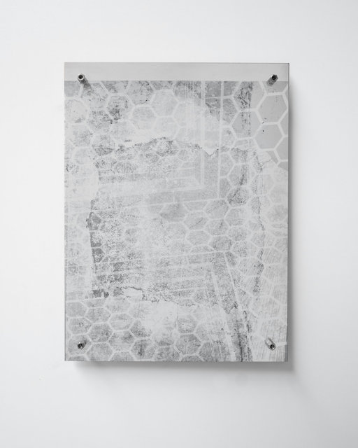 Display Screen 13, 2022 UV print on Polished Aluminium, Screws, Bolts, 45 x 33,75 x3,6