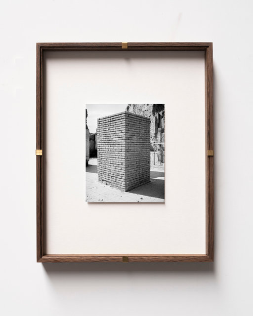Brick Pillar, 2019, Archival Pigment Print, 15 x 12 cm in 33 x 27 cm frame with brass clips