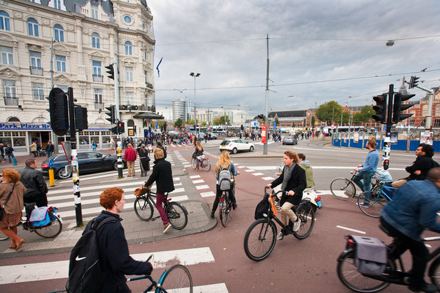 Biking chaos, Central Station, Amsterdam