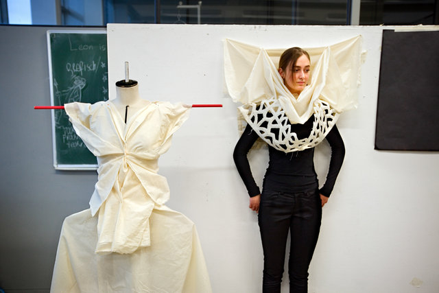 Series about Fashion Academies for The Face of Lace: publication and exhibition in Brugge, Belgium