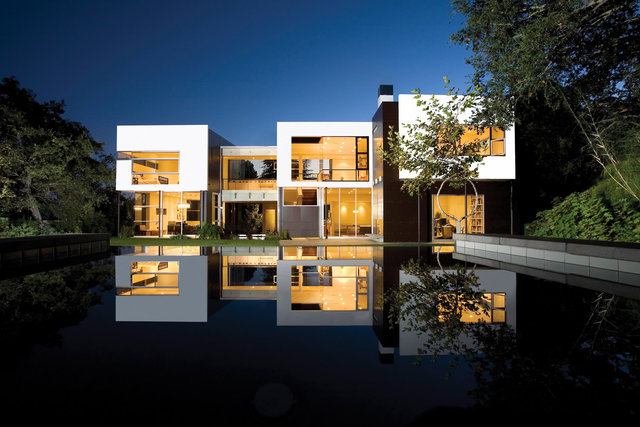 Rear Elevation at Dusk