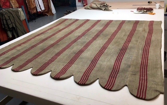 Shop awning dyeing and breakdown for a Netflix Production