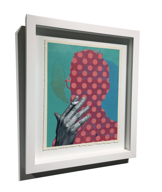 Smoke Break Series # 2 - Acrylic on paper (framed) - 12 x 10 inches framed - SOLD