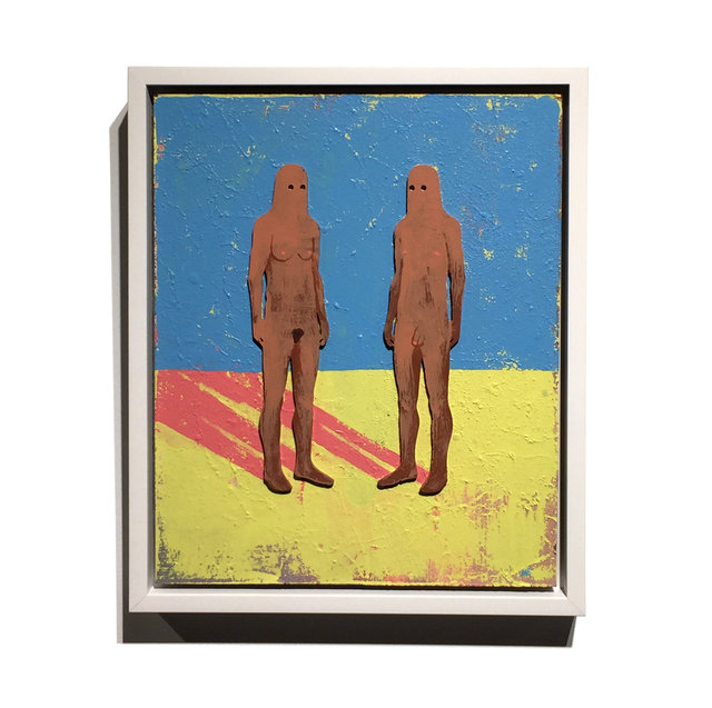 In The Beginning There Was The End - acrylic on cardboard - 12 x 10 inches (framed) - SOLD