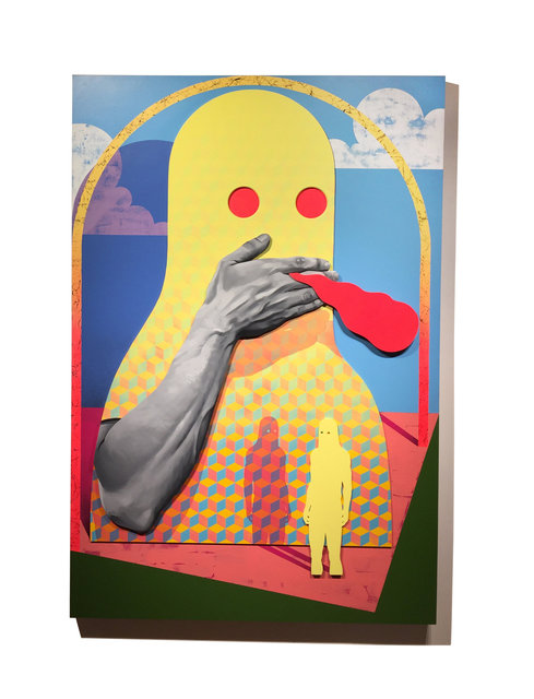 Gestalt Dreams - acrylic and mixed media on panel - 72 x 48 inches - $8,000