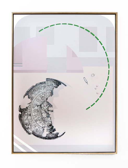 Serious amusements (updated) and framed, 2019, 90 x 67 cm, acrylic and flashe on canvas web.jpg