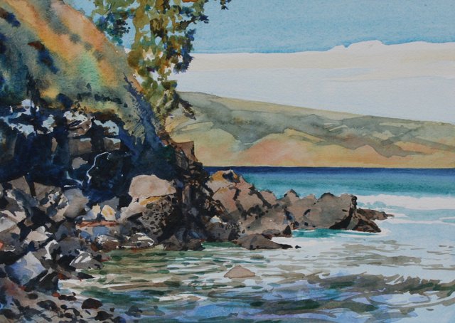 Honoloa Bay cliffs