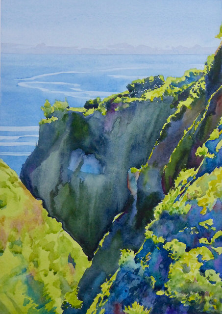 West Maui Loop cliffs and ocean