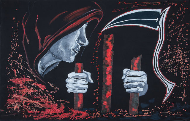 Self Portrait with a Scythe