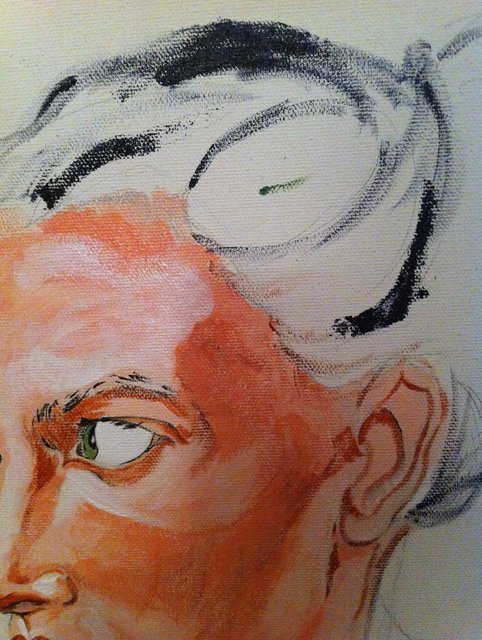 Self Portrait, Unfinished - Detail 2