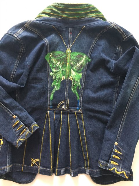 Jeans Jacket - Butterfly - Back Side