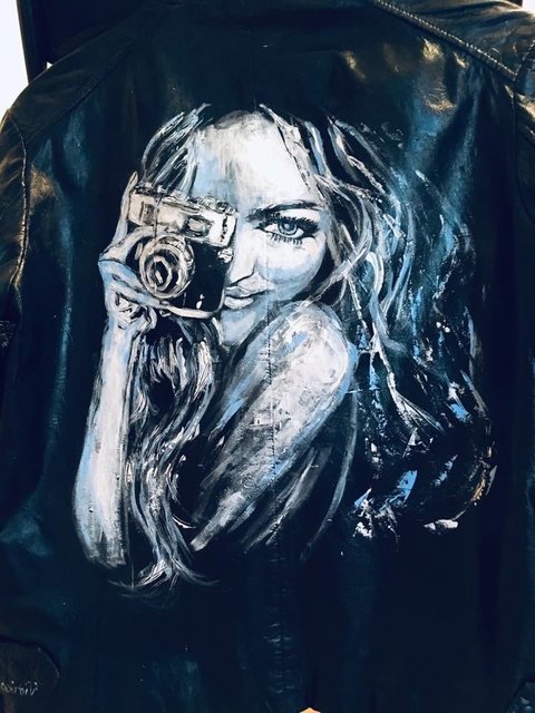 Leather Fashion Jacket - Back Side