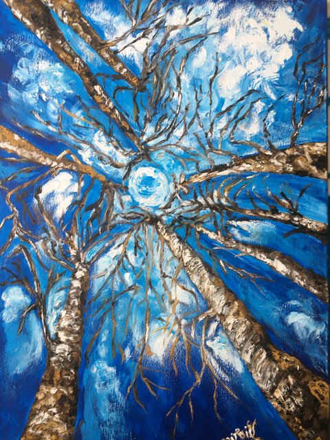 Moon Among the Trees