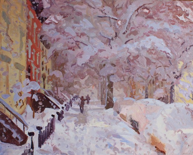 Park Slope Snow  24 x 30" sold